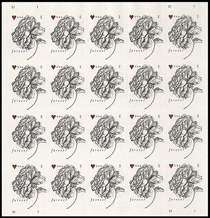 Antique Vintage Rose Forever First Class Postage Stamps - Stamps Co Online