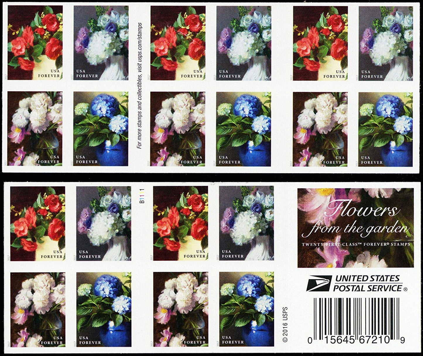 2016 Flowers From the Garden Forever First Class Postage Stamps - Stamps Co Online