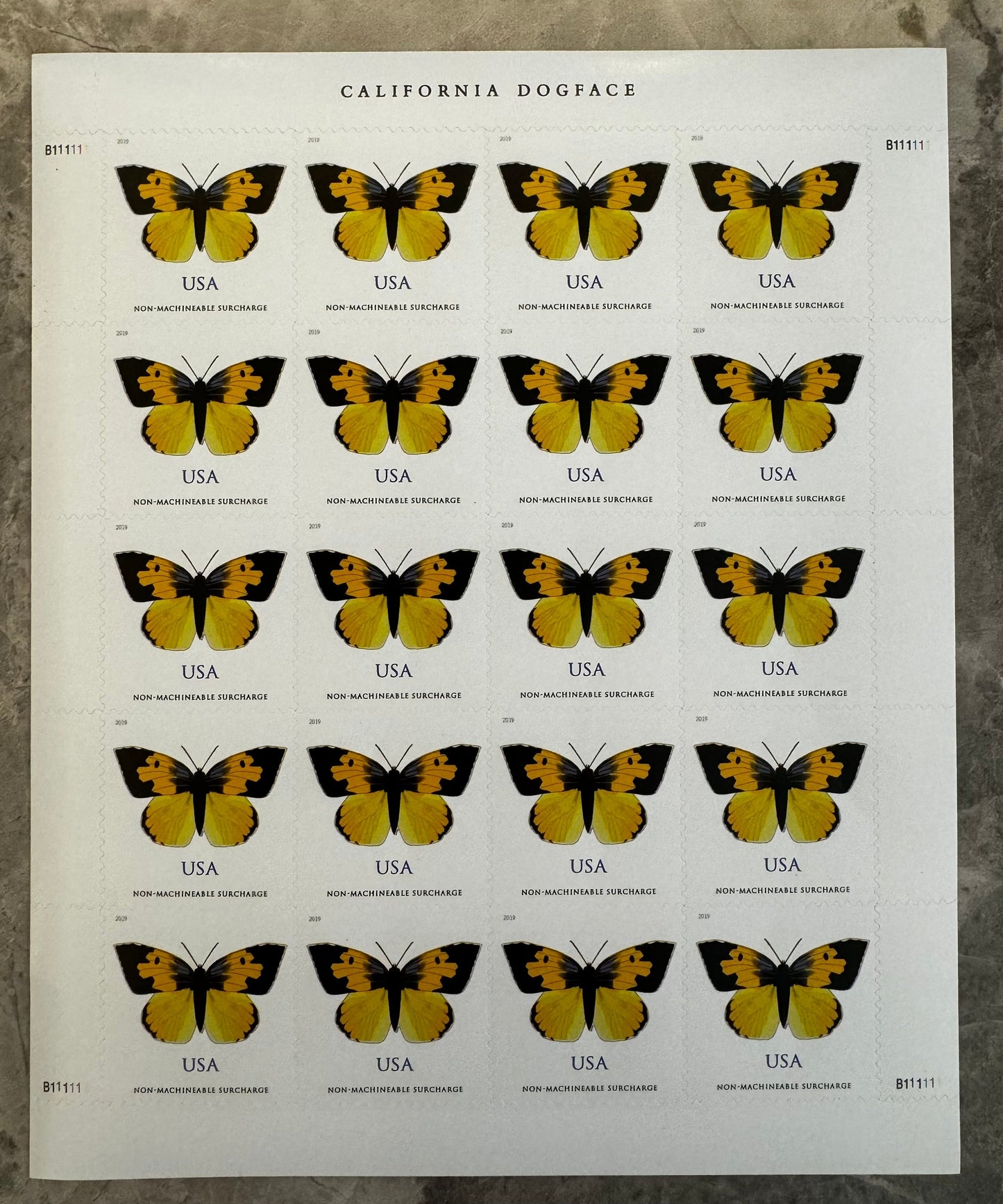 California Dogface Butterfly Forever First Class Postage Stamps - Stamps Co Online