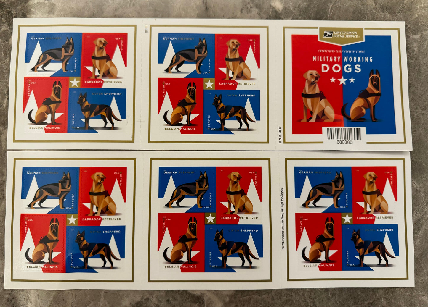 Military Working Dogs Forever First Class Postage Stamps - Stamps Co Online