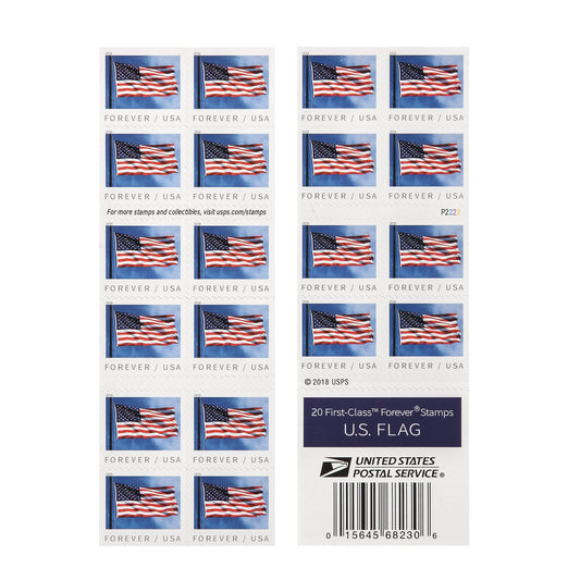 2019 US Flags in Rolls / Booklets Forever First Class Postage Stamps - Stamps Co Online