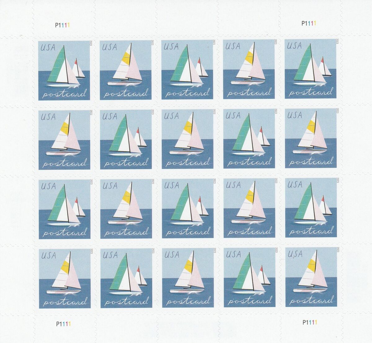 2023 Sailboats Forever Postcard Stamps - Stamps Co Online