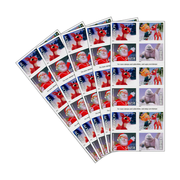 First Class Forever Stamps – Rudolph the Red-Nosed Reindeer - Stamps Co Online