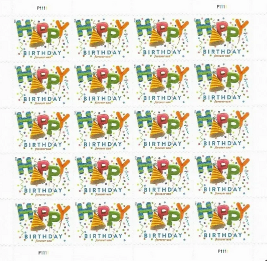 Happy Birthday Forever First Class Postage Stamps - Stamps Co Online