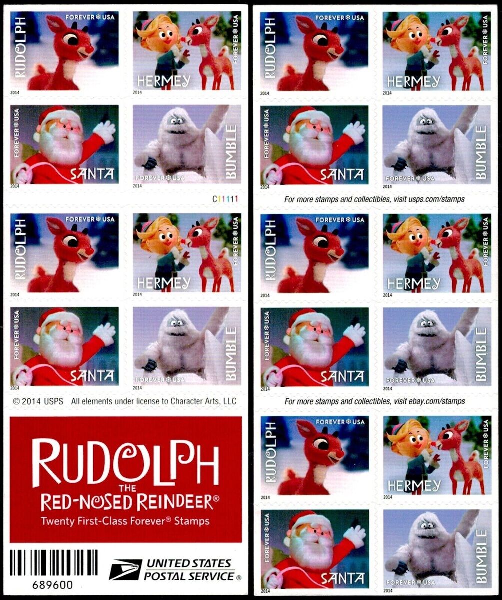 First Class Forever Stamps – Rudolph the Red-Nosed Reindeer - Stamps Co Online