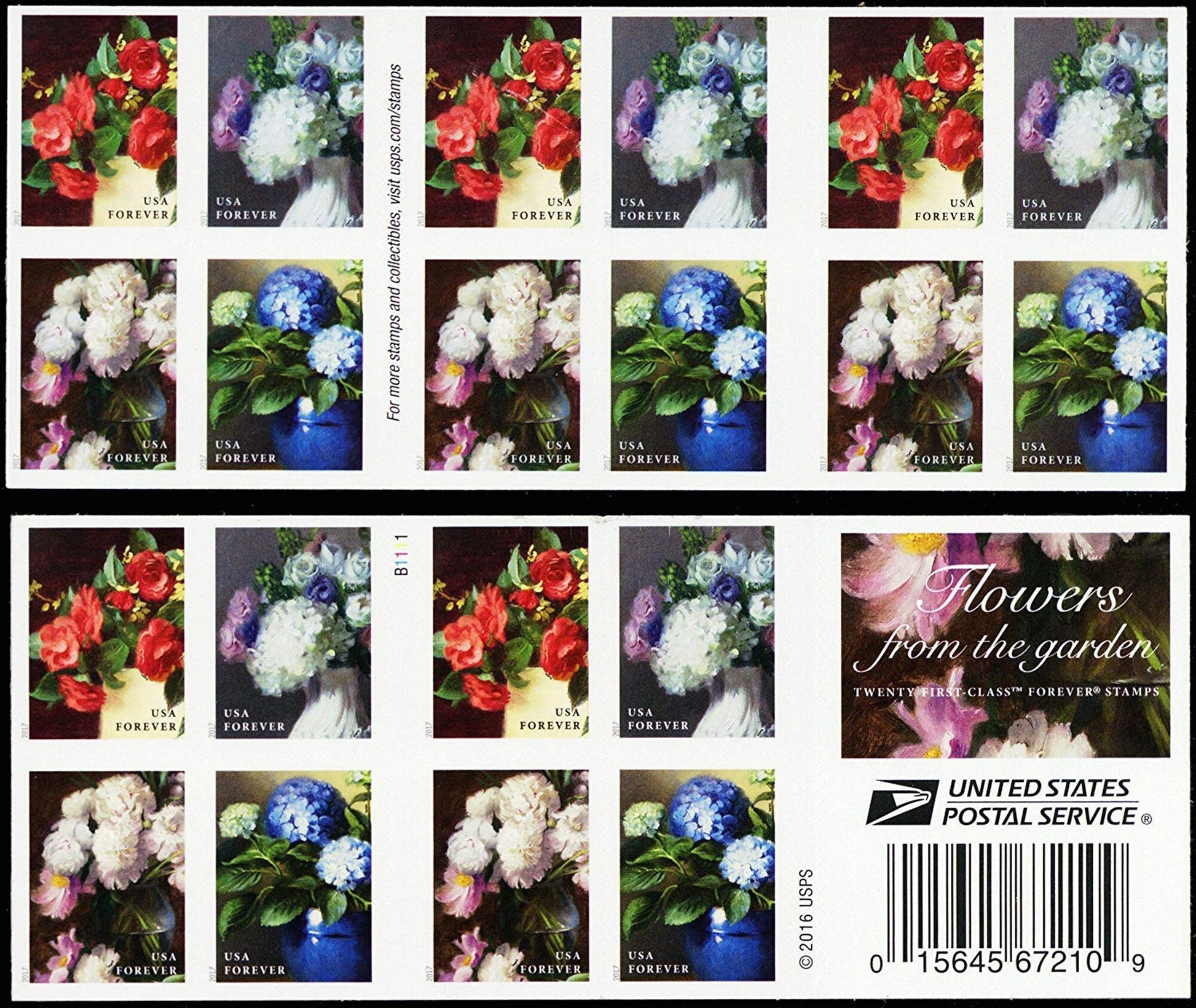 2016 Flowers From the Garden Forever First Class Postage Stamps - Stamps Co Online