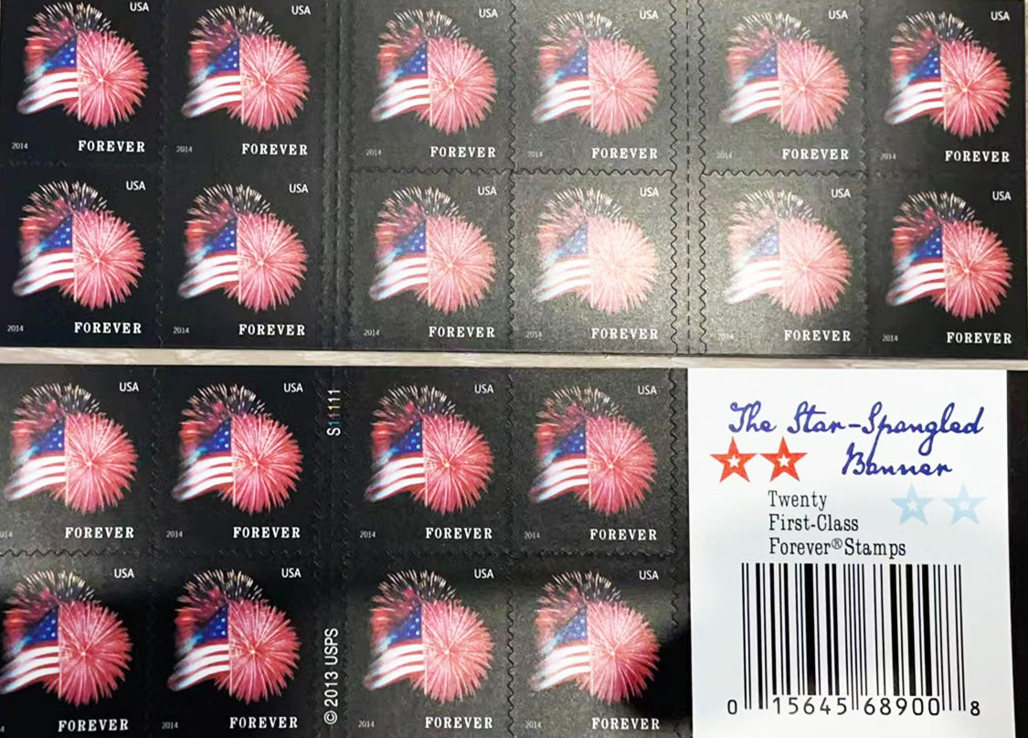 Star-Spangled Banner Fireworks Forever Postage Stamps - Stamps Co Online