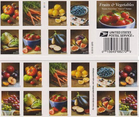 Fruit of vegetables Forever First Class Postage Stamps - Stamps Co Online
