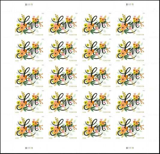 Love Flourishes Forever First Class Postage Stamps - Stamps Co Online