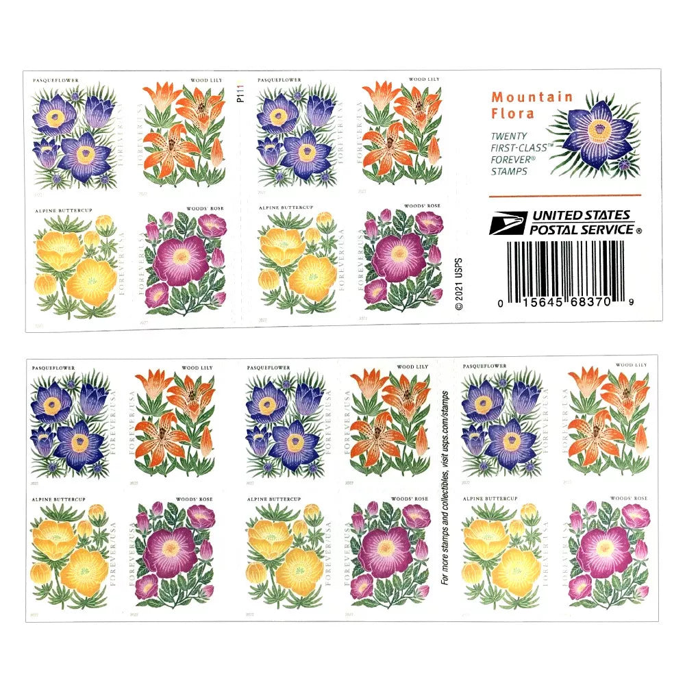 Mountain Flora Forever First Class Postage Stamps - Stamps Co Online