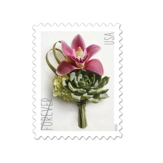 Contemporary Boutonniere Forever First Class Postage Stamps - Stamps Co Online