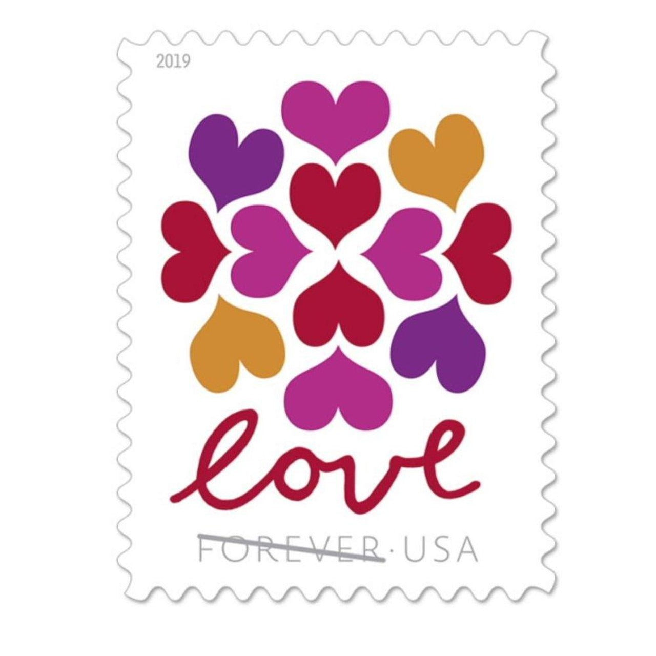 2019 Love Hearts Blossom Forever First Class Postage Stamps - Stamps Co Online