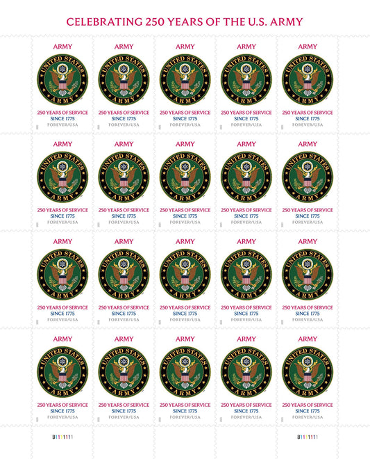 U.S. Army 250th First-Class Mail Forever Postage Stamps - Stamps Co Online