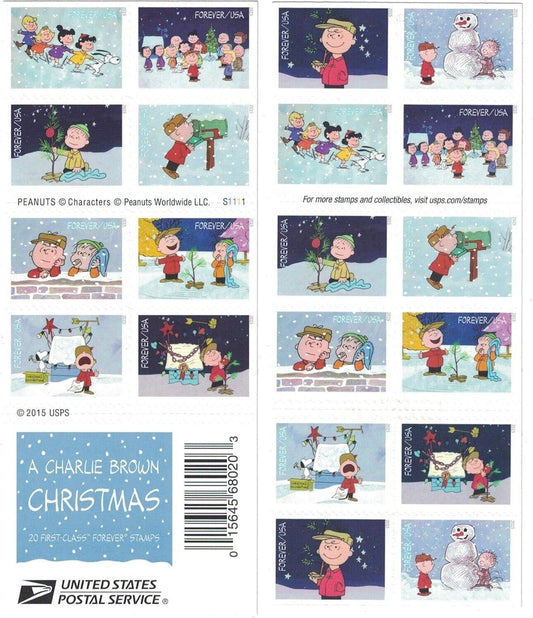 A Charlie Brown Christmas Forever First Class Postage Stamps - Stamps Co Online