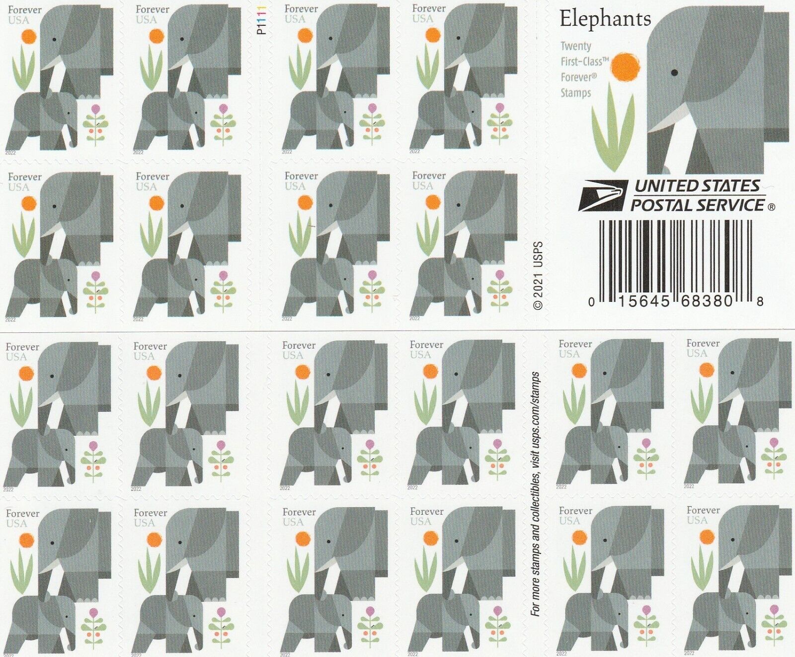 Cartoon Elephants Star First Class Postage Forever Stamps - Stamps Co Online