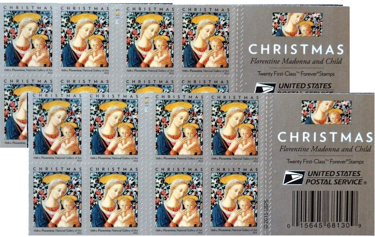 Florentine Madonna and Child Christmas Forever First Class Postage Stamps - Stamps Co Online