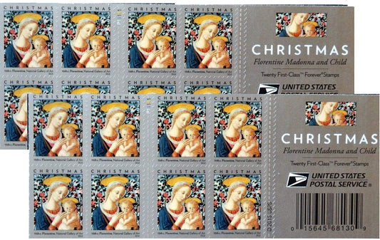 Florentine Madonna and Child Christmas Forever First Class Postage Stamps - Stamps Co Online