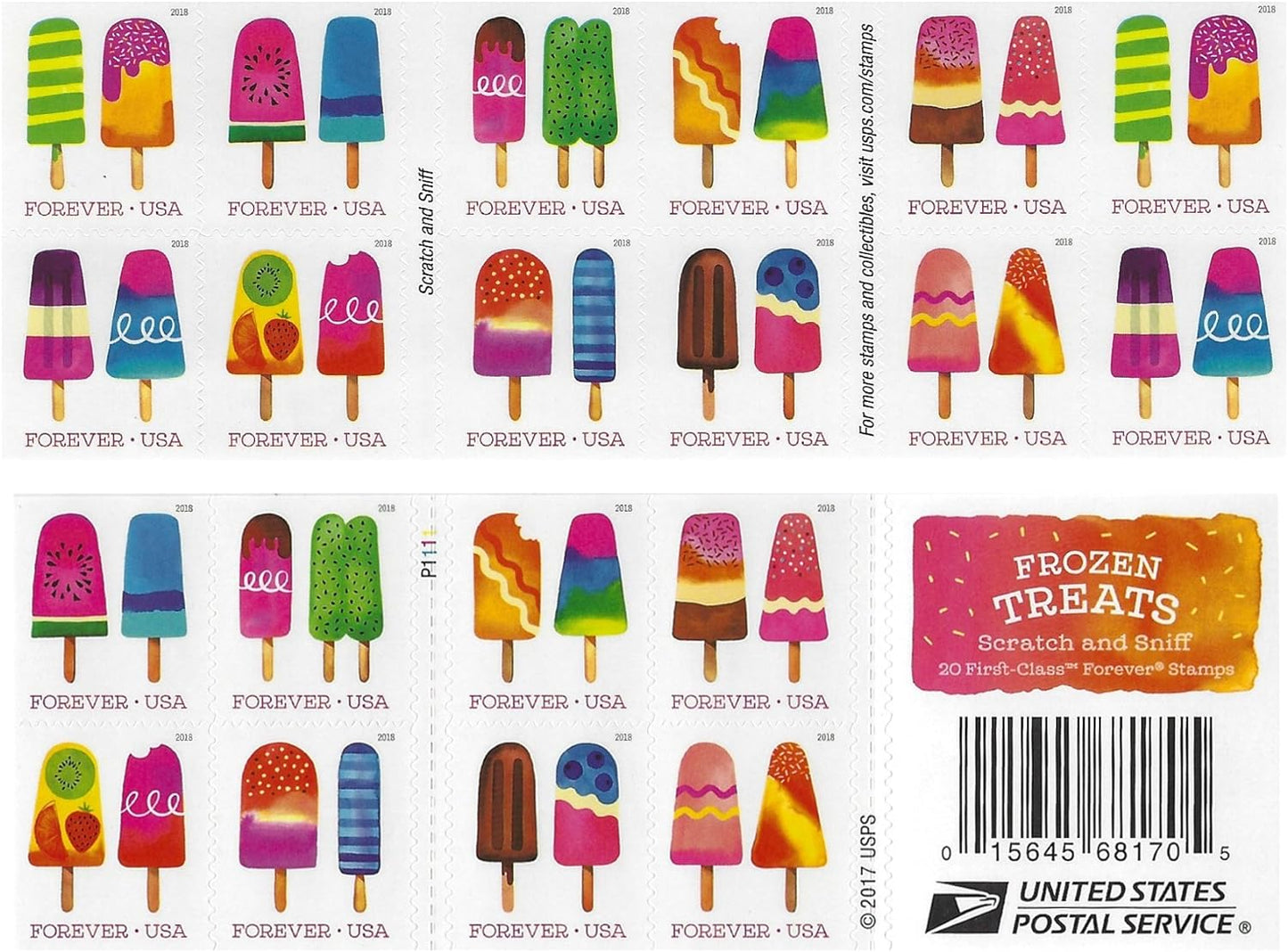 Frozen Treats Forever First Class Postage Stamps - Stamps Co Online