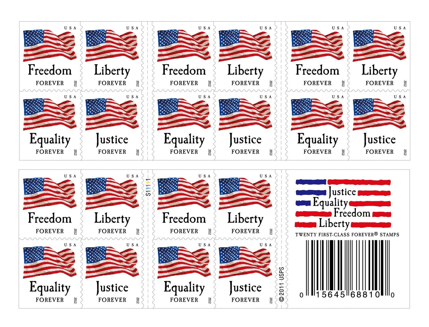 US Four Flags Forever First Class Postage Stamps - Stamps Co Online