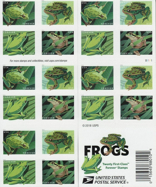 Frogs Forever Postage First Class Stamps - Stamps Co Online