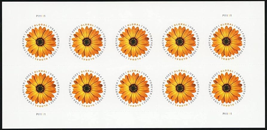 Global African Daisy International First Class Forever US Postage Stamps - Stamps Co Online