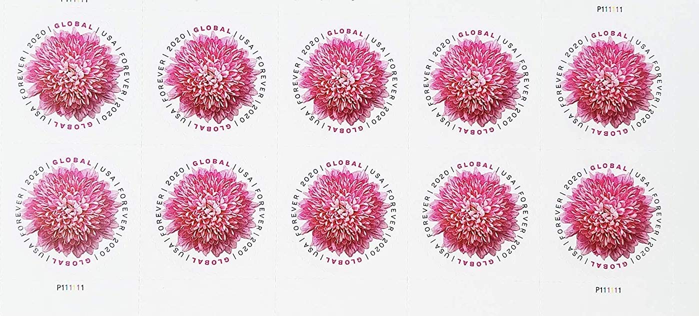 Global Chrysanthemum International First Class Forever US Postage Stamps - Stamps Co Online