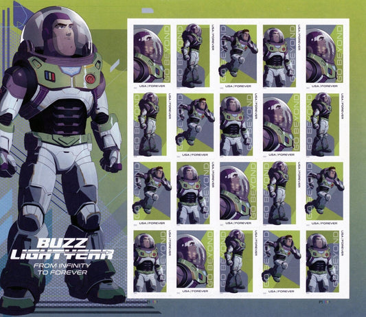 ‘Go Beyond’ Your Typical with Buzz Lightyear Forever First Class Postage Stamps - Stamps Co Online