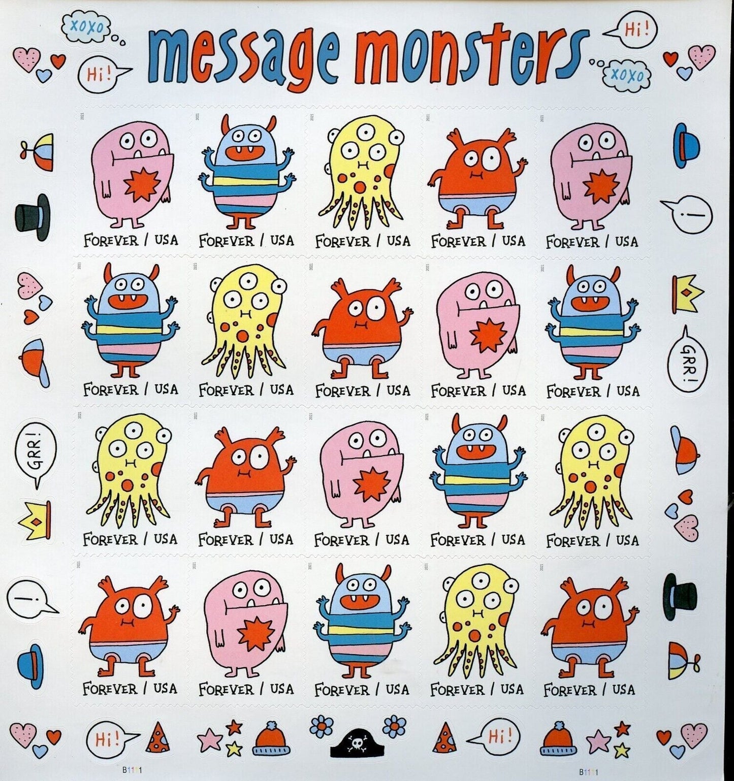 Message Monsters Postage Forever Stamps Ready to Bring a Smile to Your Mail - Stamps Co Online