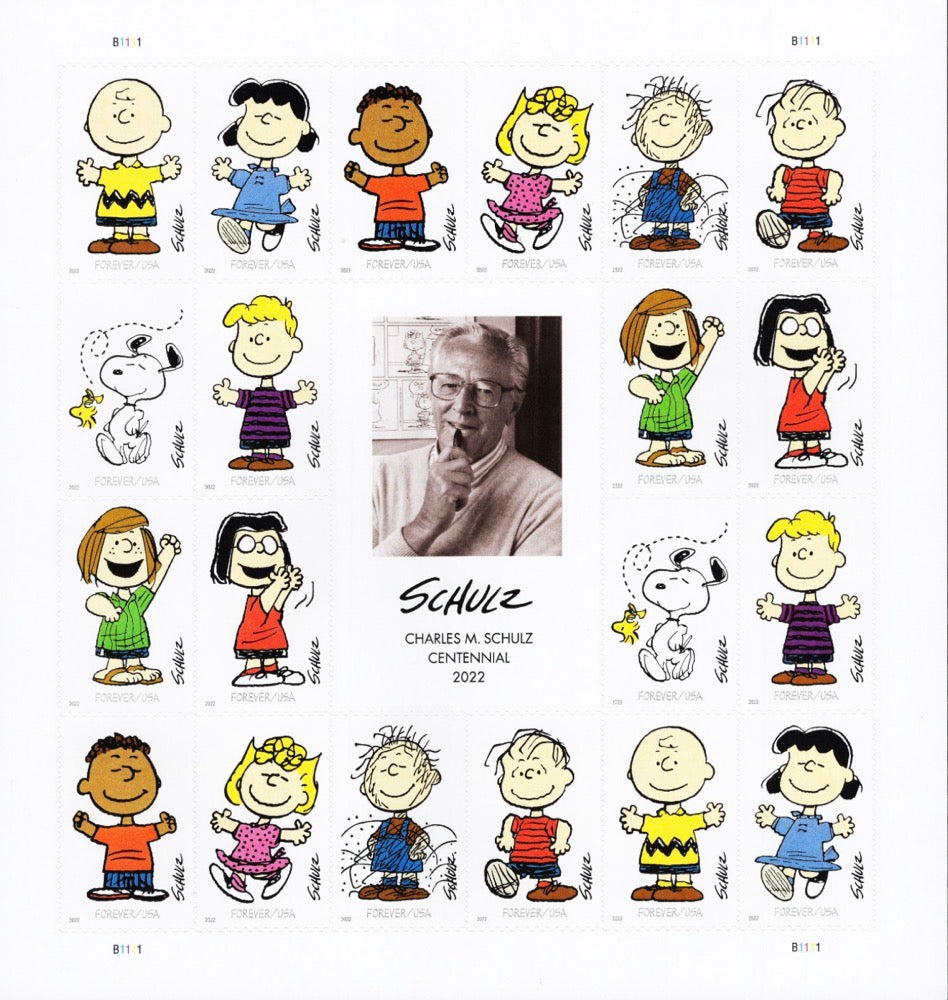 Cartoonist Charles Schulz "Peanuts" Forever Postage Stamps - Stamps Co Online