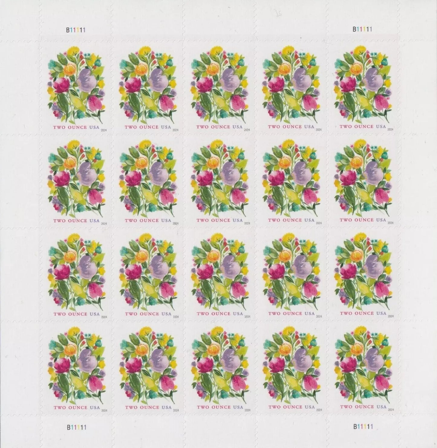 Wedding Blooms Two Ounce Forever First Class Postage Stamps - Stamps Co Online
