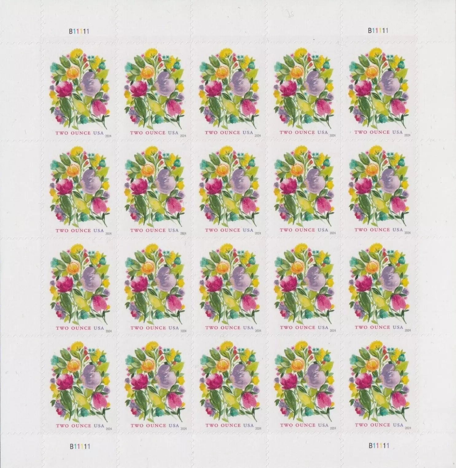 Wedding Blooms Two Ounce Forever First Class Postage Stamps - Stamps Co Online