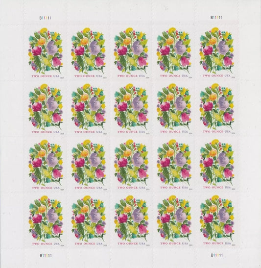 Wedding Blooms Two Ounce Forever First Class Postage Stamps - Stamps Co Online