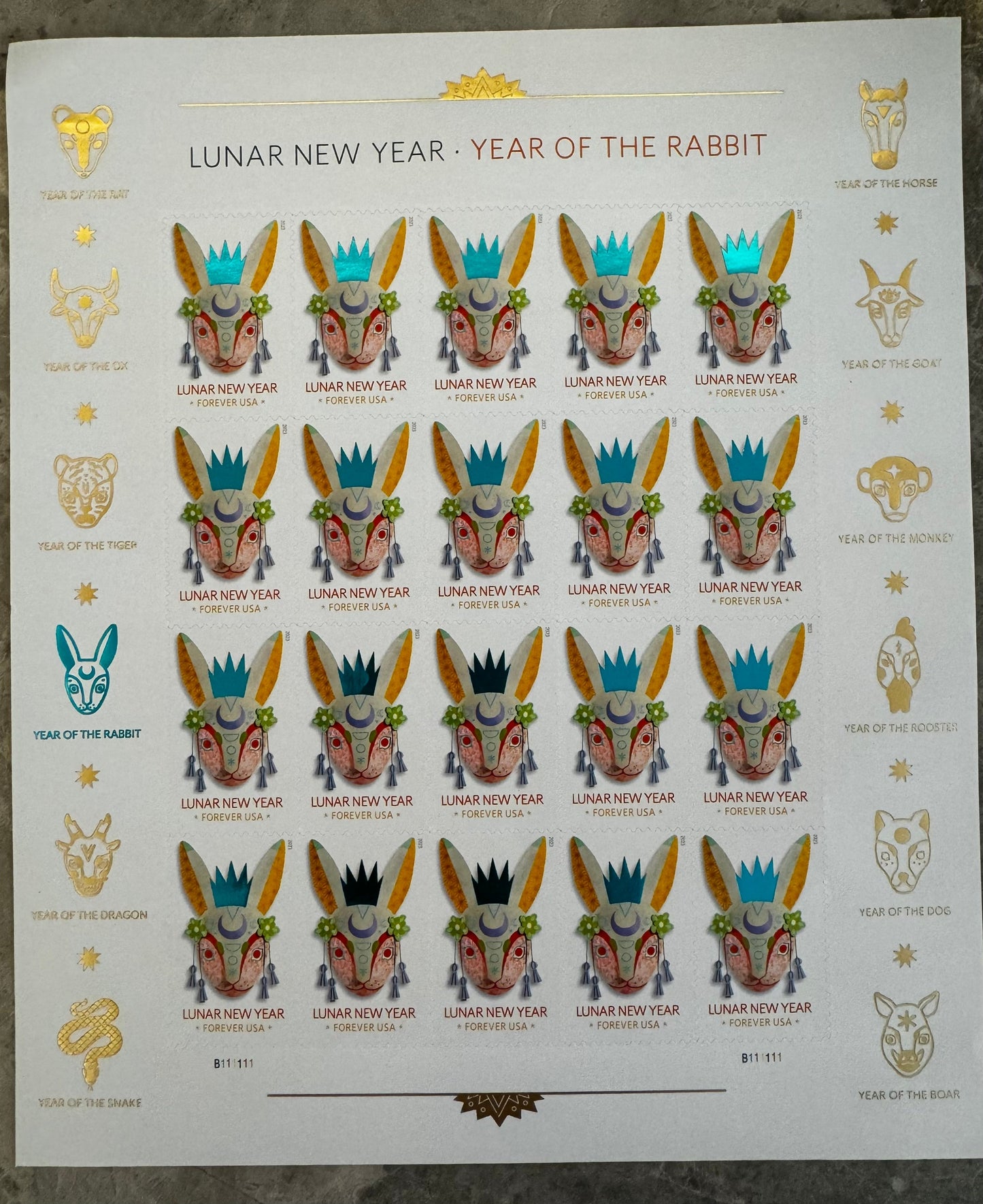 Year of the Rabbits Stamp Celebrates Lunar New Year Forever First Class Postage Stamps - Stamps Co Online