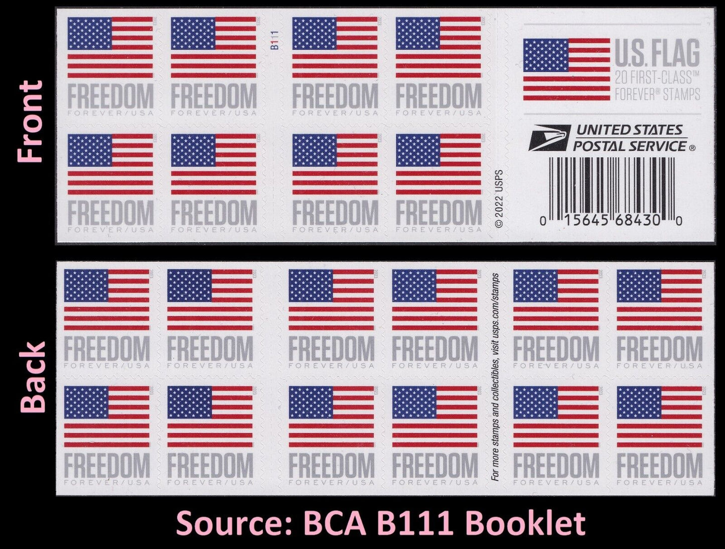 2023 US Flags / Freedom Booklets Rolls Forever First Class Postage Stamps - Stamps Co Online