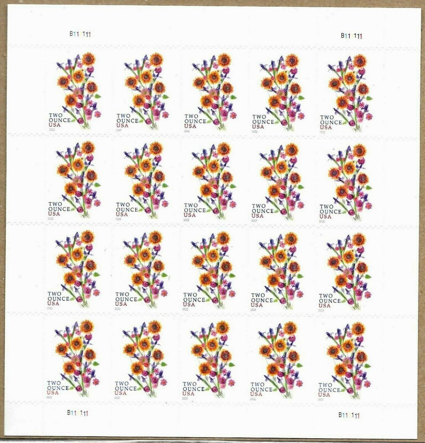 Sunflower Bouquet Two Ounce Forever First Class Postage Stamps - Stamps Co Online