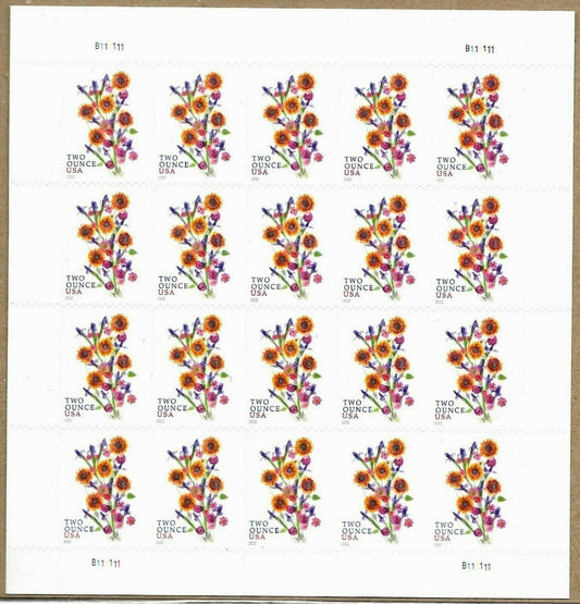 Sunflower Bouquet Two Ounce Forever First Class Postage Stamps - Stamps Co Online