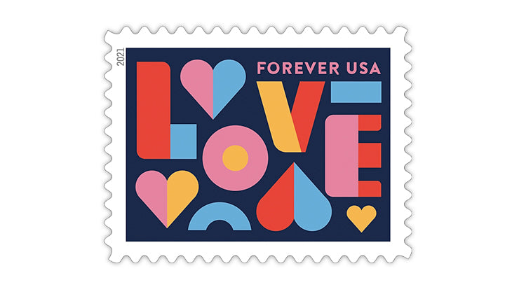 Love 2021 Unused Stamps, Ideal for Everyday Mail, Gift for Collectors & Stamp Enthusiasts - Stamps Co Online